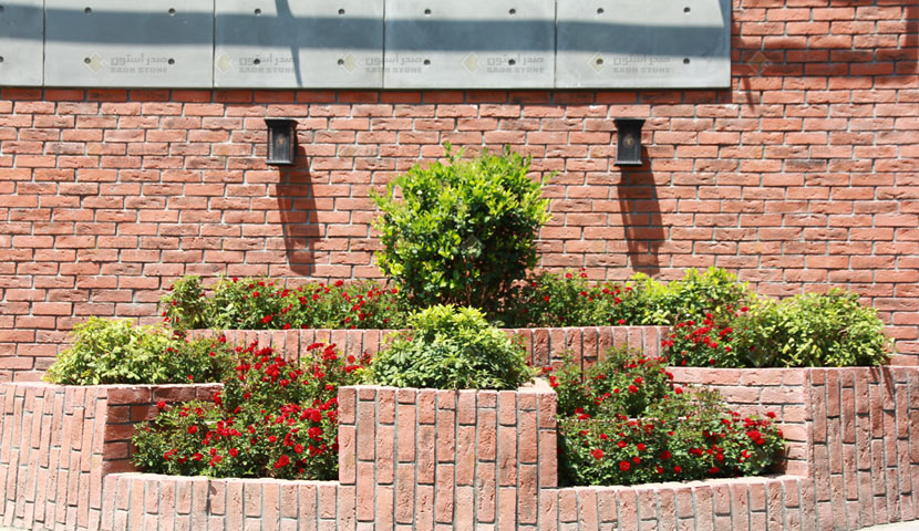 سنگ بتن اکسپوز صدر استون طرح آجر در طراحی پاساژ گلستان شهرک غرب