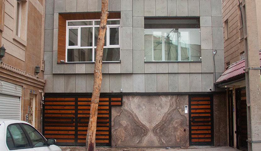 سنگ بتن اکسپوز صدر استون طرح ترموود در طراحی نمای ساختمان