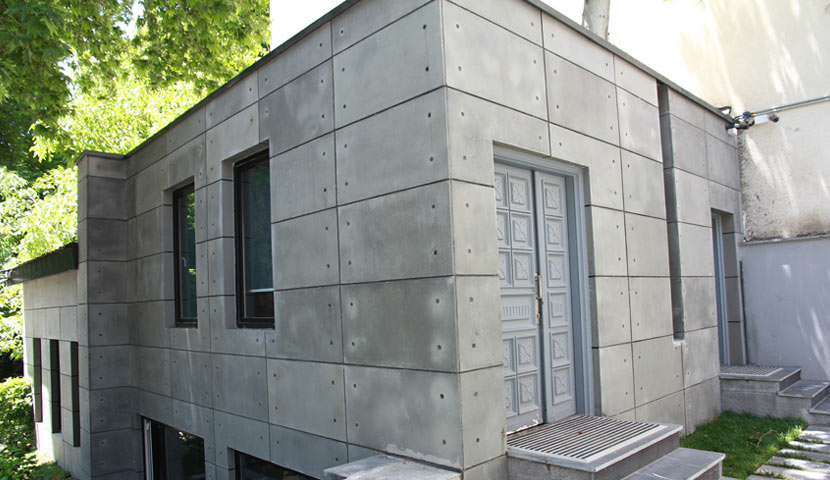 سنگ بتن اکسپوز صدر استون در طراحی نمای ساختمان