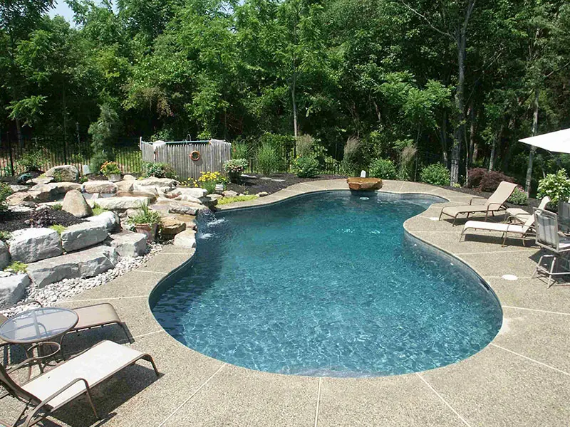 Concrete surfaces around pools