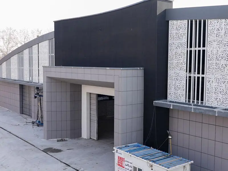 Exposed concrete and honest material expression