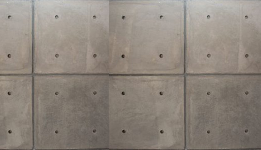Retain Exposed Concrete with 4 holes, size: 48*43cm