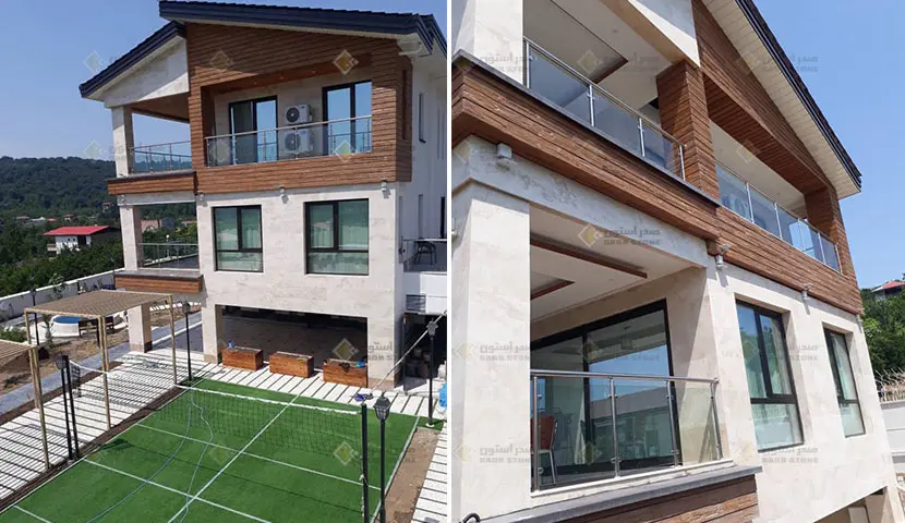سنگ بتن اکسپوز صدر استون طرح چوب در طراحی